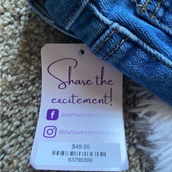 Nina Rossi Jeans Super High Rise Flare Long New Distressed Women’s Size 5 - Picture 10 of 11